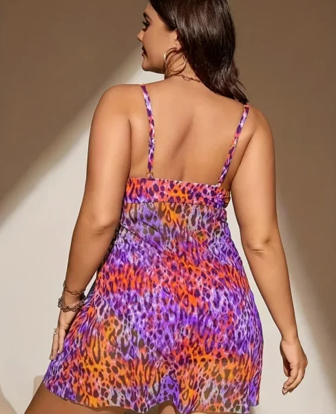 Swimdress Plus Size With Briefs - Back